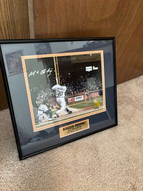 Autograohed 2006 ALCS Magglio Ordonez walk off home run photo